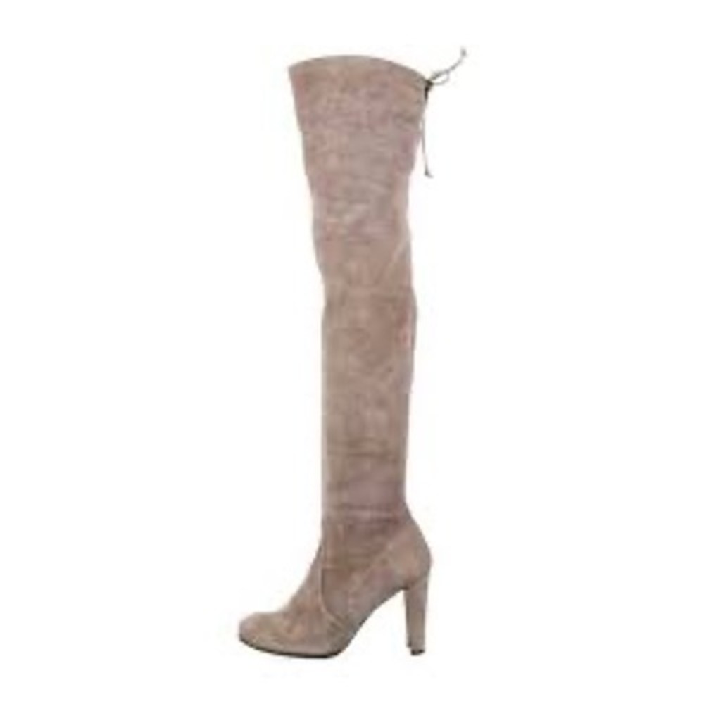 Stuart Weitzman inspired Style Taupe Suede Over The Knee Highland Boots Size 38